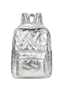 Student Backpack, New Fashion Classic College Style, Solid Color And Diamond Pattern Design, Large Capacity Multi-Pocket Backpack, Can Also Be Used For Travel And Vacation, Suitable For Use On Campus During The School Season. For Short Trips