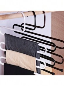 Gancho/Percha De Acero Inoxidable Extensible Para Pantalones - Negro - Ver 3