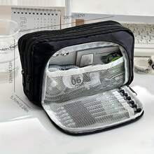 Estojo de lápis de grande capacidade, estojo multifuncional para canetas, estojo para canetas em cores de macaron para estudantes, armazenamento de papelaria, material de escritório escolar, volta às aulas, volta às aulas, material escolar, estojo para lápis, mochila escolar