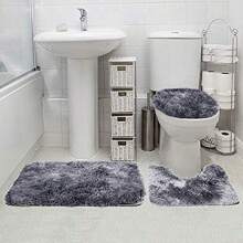 3pcs Bathroom Carpet Set With 3pcs Shower Mat, U-Shaped Toilet Mat And Super Absorbent Ultra-Fine Fiber Plush Bath Mat, Slip Resistant, Machine Washable, Fluffy Bath Rug Home Bathroom Decor Outdoor Rug Door Mat Fall Decor Bathroom Accessories Back To School Entryway Decor - Multicolor - View 22