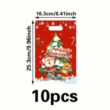10 件，派对用品，圣诞派对串珠礼品袋，圣诞装饰用品，小型企业用品，购物袋，派对袋，婚礼生日派对礼品袋，工艺手提袋，派对礼品，生日装饰，派对礼品装饰，婚礼装饰，派对用品，圣诞节 - 彩色 - 查看 7