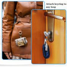 5 件金属弹簧 O 形圈夹登山扣环锌合金弹簧 O 形圈圆形弹簧扣登山扣夹扣登山扣适用于钥匙扣、包包、钱包 - 黑色 - 查看 6