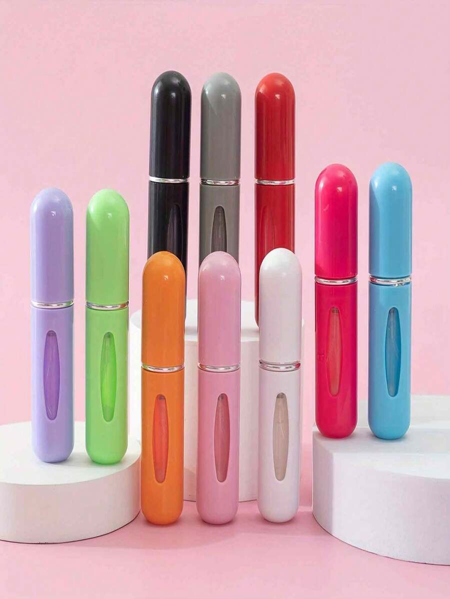 1/6/11pcs Travel Mini Fragrance Spray Bottle Container, Portable Travel Size Can Be Refilled Fragrance Pump Box, Fragrance Empty Bottle Is Suitable For Travel And Outing