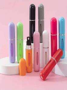 1/6/11pcs Travel Mini Fragrance Spray Bottle Container, Portable Travel Size Can Be Refilled Fragrance Pump Box, Fragrance Empty Bottle Is Suitable For Travel And Outing - Multicolor - View 5