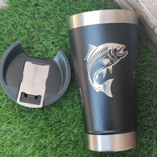 473ml Personalized Laser Thermal Cup Theme: FISH \ FISHERMAN DOUBLE WALL NEW LAUNCH 2024 - Beer Cup Gift Ideas FATHER'S DAY - 黑色 - 查看 2