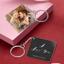 1pc Custom Photo Keychain, Custom Engraved Photo Keychain, Personalized Photo Keychain, Custom Keychain With Photo And Name, Custom Acrylic Keychain, Mother's Day Gift, Father's Day Gift, Anniversary Gift, Valentine Gift, Birthday Gift, Wedding Gift, Best Friend Gift, Gift For Mom/Dad, Gift For Girlfriend/Boyfriend Valentines