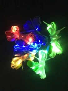 8th Generation LED Colorful Shoelaces, Fashionable Nylon Braided Luminous Laces For Casual, Party, Birthday, Stage Decoration - Multicolor - View 4