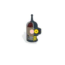 2pcs Personalized Cartoon Robot Head, Weird Brain, Futurama Brooch Pin-  Alloy Humor Pin - One-Of-A-Kind Fashion Accessory For Unforgettable Style - Multicolor - View 7