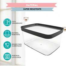 Kitchen Airtight Pot 2500ml Food Storage Holder For Grains Rice Food Resistant - - Đỏ - Xem 5