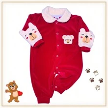 Baby-Winter Jumpsuit-Plush Baby Jumpsuit-Baby Teddy Bear Jumpsuit - 查看 1