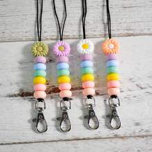 Multi-Style Abacus Bead Silicone ID Card Lanyard Neck Strap, EU & US Cross-Border New Arrival - Multicolor - View 3