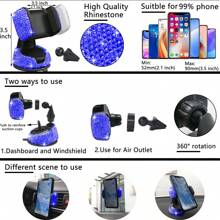 27pcs Bling Car Accessories Set For Women, Bling Steering Wheel Covers Universal Fit 15 Inch, Bling License Plate Frame,  Phone Holder, Car Coasters