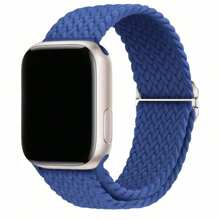 Correas ajustables y elásticas trenzadas compatibles con la banda del Apple Watch de 38 mm, 40 mm, 41 mm, 42 mm, 44 mm, 45 mm, 46 mm, 49 mm para mujeres y hombres, brazaletes elásticos de nylon para deporte para Series Ultra 3/2/1, 10, 9, 8, 7, 6, 5, 4, 3, 2, 1, SE como regalo para estudiantes que regresan a la escuela
