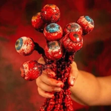 1 pieza Decoración de ojos sangrientos de Halloween, ojos artificiales, props de terror para Halloween, Navidad