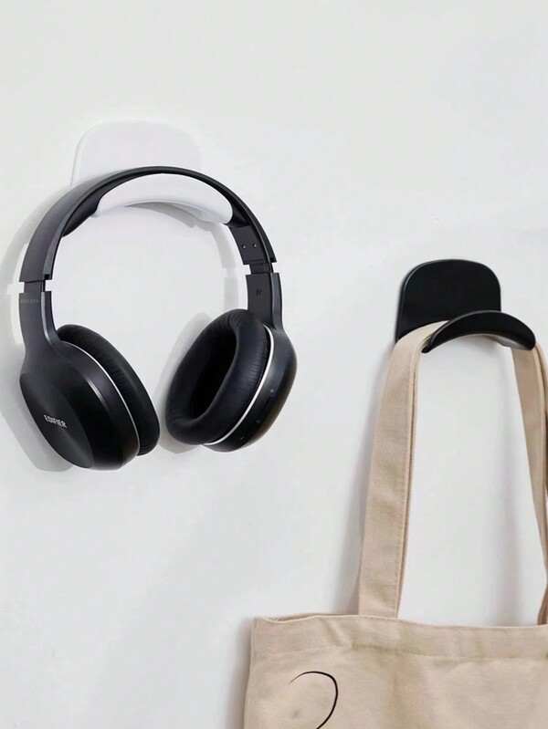 No Drill Hook, Headphone Headset Stand Holder, Bluetooth Earphone Storage Hanger, Student Dorm Adhesive Wall Mount, Bag Hanger