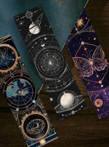 30 Stücke barocke Lesezeichen, bedruckte Seiten, Notizbücher, Papierkarten mit kosmischer Dekoration, kreatives Geschenk für Studenten, Schreibwaren, Schulmaterial, Rückkehr zur Schule