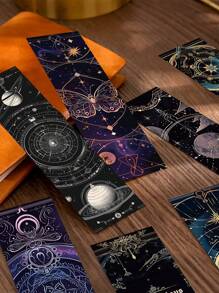 30 Stücke barocke Lesezeichen, bedruckte Seiten, Notizbücher, Papierkarten mit kosmischer Dekoration, kreatives Geschenk für Studenten, Schreibwaren, Schulmaterial, Rückkehr zur Schule