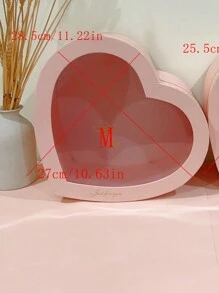 心形窗口透明礼盒，情人节礼物 - 粉色 - 查看 8