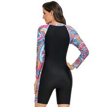 Elegante traje de baño de una pieza, Ropa de Licra de Mujer, jersey con cremallera. Tejido con protección UV, de secado rápido y transpirable. Adecuado para la playa, buceo, natación. Un buen regalo. - Naranja - Ver 2