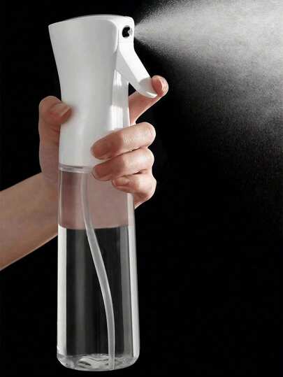 1个连续高压喷雾瓶，200毫升/300毫升/500毫升，可重复灌装，细雾喷雾，适用于美发、护肤、化妆，也可用于消毒、喷雾、稀释、植物浇水等用途。适用于家庭、美发工具、美发产品及配件，是理发店、美容院、返校季、旅行度假的必备品。也适合女性使用，可用于梳理头发、吹风机、发梳、卷发产品、剪发剪刀等。圣诞节、理发店、美发、吹风机、发梳、理发师、理发店、美发设备等。