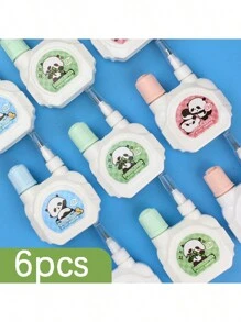 Líquido corrector para estudiantes, gran capacidad, se puede utilizar en ambos extremos, ingredientes seguros,19ml,estilos al azar - 6pcs - Ver 1