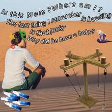 1 Set, Ring Toss Games, Wooden Carabiner Throwing Games, Wooden Toys, Toss Games, Bar Toys, Party Toys, Living Room Toys, Mood Making Toys, Drinking Games, Bar Games, Beer Games, Gifts, Hand Gifts, Halloween Toys, Christmas Toys, Halloween Gifts - Multicolor - View 4