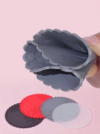 10cm Posavasos redondos, posavasos con estampado de rosas, almohadillas de silicona resistentes al calor, manteles aislantes, manteles de mesa, manteles individuales creativos, posavasos para el hogar, posavasos para tazas de café, posavasos para tazas de agua de vuelta al colegio, decoración de mesa festiva