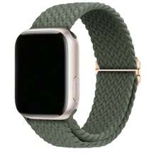 Correas ajustables y elásticas trenzadas compatibles con la banda del Apple Watch de 38 mm, 40 mm, 41 mm, 42 mm, 44 mm, 45 mm, 46 mm, 49 mm para mujeres y hombres, brazaletes elásticos de nylon para deporte para Series Ultra 3/2/1, 10, 9, 8, 7, 6, 5, 4, 3, 2, 1, SE como regalo para estudiantes que regresan a la escuela