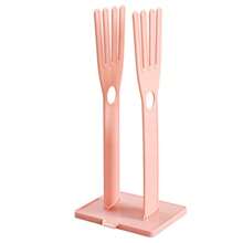 1 pieza Soporte para guantes de cocina, Estante de secado de guantes, Escurridor de plástico para guantes de goma, Colgador de guantes, Estante para fregadero, Organizador de bolsas de alimentos, Regalo del Día de la Madre, en color rosa y azul