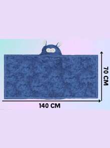 DeTODO Toalla de Baño Infantil de Orejitas Con Capucha - azul real - Ver 2