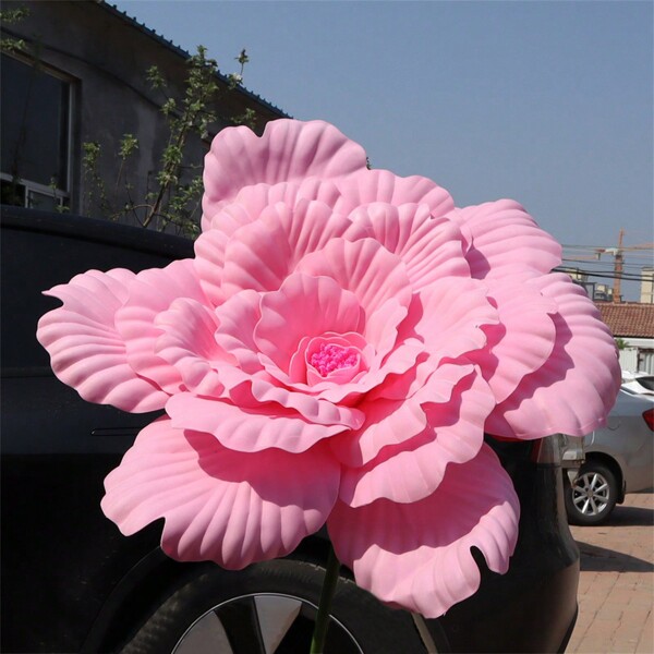 1 pieza Flor de peonía artificial grande para decoración, gran flor de peonía artificial de seda para decoración, flor de peonía artificial, flor falsa realista de gran simulación para decoración de boda, fiesta, sala de estar, interior, exterior, Navidad