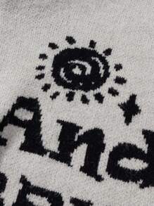 ANDREILEE 男士高级街头风开衫，做旧长袖纽扣休闲毛衣 - 灰色 - 查看 6