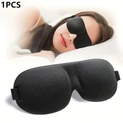 Antifaz de dormir 3D contorneado, máscara de ojos 100% bloqueadora de luz, opción de 1/3 piezas, material ultra suave y amigable con la piel, correa ajustable, transpirable, ligero protector de ojos para descanso y viaje