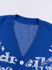 Áo khoác cardigan nam cao cấp ANDREILEE, áo len dài tay cài nút kiểu dáng thường ngày, phong cách đường phố. - Màu xanh lam - Xem 4