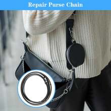 5 件金属弹簧 O 形圈夹登山扣环锌合金弹簧 O 形圈圆形弹簧扣登山扣夹扣登山扣适用于钥匙扣、包包、钱包 - 黑色 - 查看 4