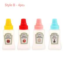 4/8pcs Mini Portable Condiment Bottles - Perfect For On-The-Go Travelers Office Lunch Summer Picnics Camping