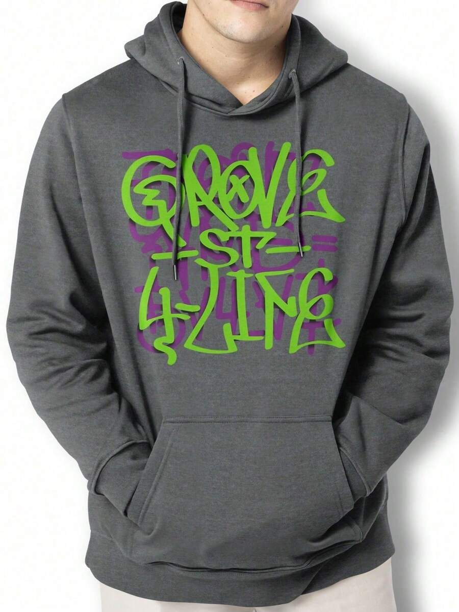 Grove ST Print SA Jacket Sweatshirt Kangaroo GPJ1 - Dark Grey - View 1