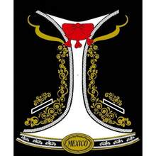 Playera Traje Charro Mariachi Mexicana Patria Grito Independencia 16 De Septiembre Unisex - Negro - Ver 2