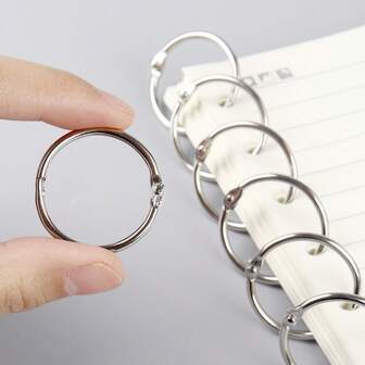 20 قطعة من حلقات الكتب المعدنية عالية الجودة، حلقات ألبوم بطاقات الكلمات ذات الأوراق المفكوكة، حلقات كتب قرطاسية مع حلقات إبرة، حلقات كتب معدنية ذات أوراق مفكوكة، حلقات ربط بطاقات مفتوحة، مشابك مجلد، تستخدم لربط الورق المقوى، بطاقات الكلمات، الصور، الدفاتر، إلخ.