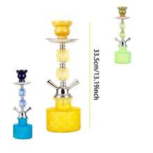 1pc Arabic Style Hookah Set With Dual Glass Pipes - one-size - View 9