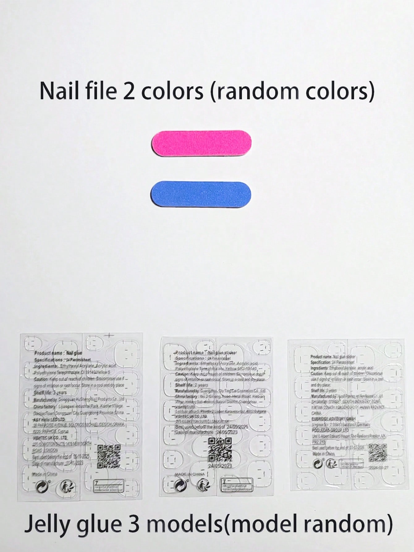 24 قطعة أظافر كاذبة شكل تابوت متوسطة بتصميم تدرج ل...