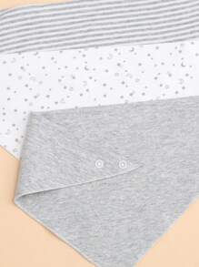 momscare 9 Piece Newborn Hat Set With Bib, 3-Piece Hat Set, 3-Piece Hood, And 3-Piece Set With Star And Moon Patterns