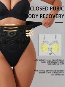 Seamless Sexy High Waist Tummy Control Panties Women's Hip Lift Flat Belly Shaping Briefs Postpartum Thong Panties Abdomen Control Underwear Waist Trainer Lingerie Interior Panty