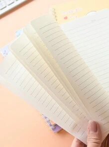 240 件/套（4 种设计）A5 卡通螺旋笔记本，回到学校，厚实可爱，高品质学生记事本，4 件装 - 彩色 - 查看 6