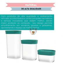 Kit Com 3 Potes Herméticos Cozinha Conjunto De Potes Hermeticos Pequenas Porcoes Para Biscoitos Doces  Farinha  Temperos Porta Mantimentos