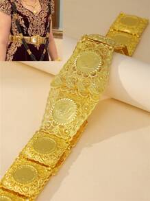 Luxurious Napoleon Portrait & Coin Pattern Belt, Bride Waist Chain, Algerian Style Women Body Chain Valentine's Day Accessories - Waist Chain - View 8