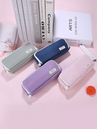 1pc New Multi-Functional Large Capacity Stationery Box With Three-Layer Design, High Quality Pink Pencil Case For School & Office Supplies Storage