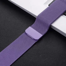 Metal Milanese Strap For Apple Watch Smart Watch Iwo X8 Max 38/40mm 42/44mm W26 W46 T500 T5 F8 F9 - 紫色 - 查看 1