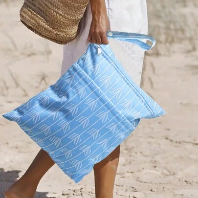 Waterproof Wet Bag, Washable, Reusable For Travel, Beach, Pool, Dirty Gym Clothes, Wet Swimsuits, Toiletries, (1pc) For Fall Home Decor For Travel Storage Bag,Makeup Bag,Cosmetic Bag,Vacation Organizer,Large Capacity Makeup Organizer Makeup Case, For Lipstick, Brush, Skincare, Mobile Phone, Coin, Small Items, For Home,Gift,Vacation And Festival Halloween Christmas Multifunctional Use,Boho Vibes