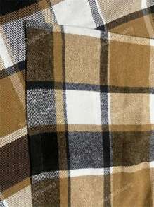 Women's Casual Plaid Hooded Trench Coat, Autumn/Winter